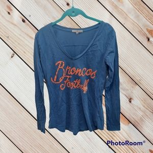 *5/$25 Junk Food Blue Denver Broncos Football Long Sleeve Tee